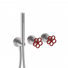 Fantini Unterputz-Brausebatterie mit 2 Anschlüssen und Handbrause AW/PIPE T584B | Edilceram Design