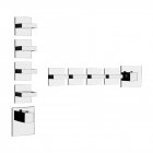 Gessi Rettangolo Wellness 43218 Thermostat-Brausebatterie für die Wandmontage | Edilceram Design