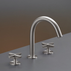 Cea Design Cross CRX 05 Dreiloch-Arbeitsplattenbatterie mit schwenkbarem Auslauf | Edilceram Design