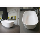 Antonio Lupi BAIAS ovale freistehende Badewanne in Cristalplant | Edilceram Design