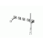 Zucchetti Aguablu ZA5745 Wandbatterie für Badewanne mit Handbrause und Umsteller | Edilceram Design